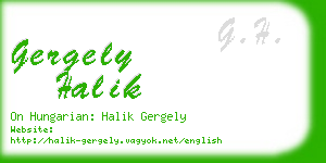 gergely halik business card
